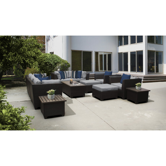 Sol 72 Outdoor™ Tegan 12 Piece Sectional Seating Group with Cushions